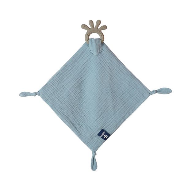 Baby Comforter with Teether Ring | Blue