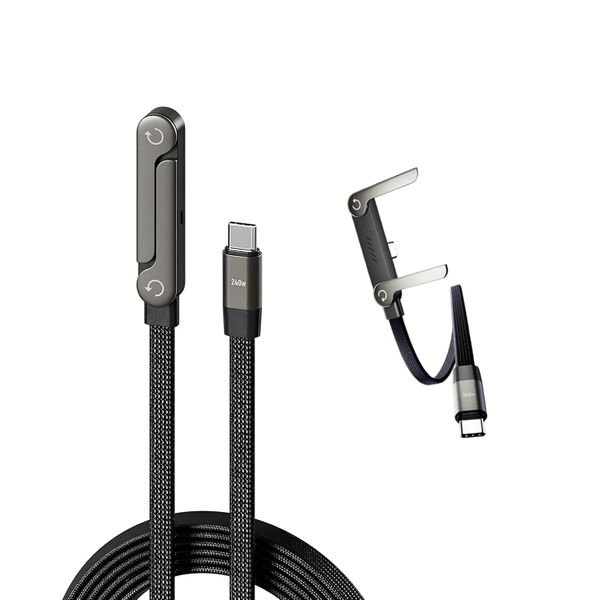 Apauls 2in1 Stand Charging Cable(1.5m),240W Fast Chargin(Type-C toType-C)