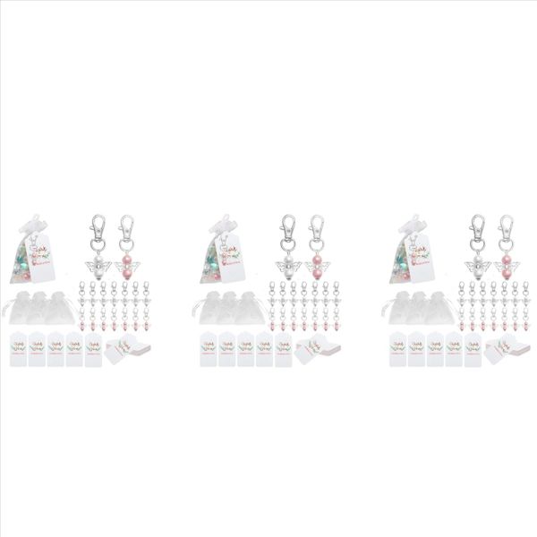 90Pcs Guardian Angel Keychain Baby Baptism Shower Wedding Souvenir
