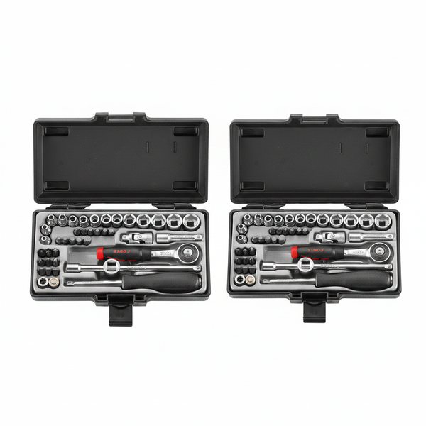 Force 1/4 Inch Drive Socket Set 6 Point 3.2mm-14mm with Star and - 2 Pack