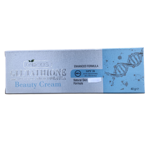 BioCos Glutathione with SPF 70,Advanced Brightening &amp; Daily Skin Protection