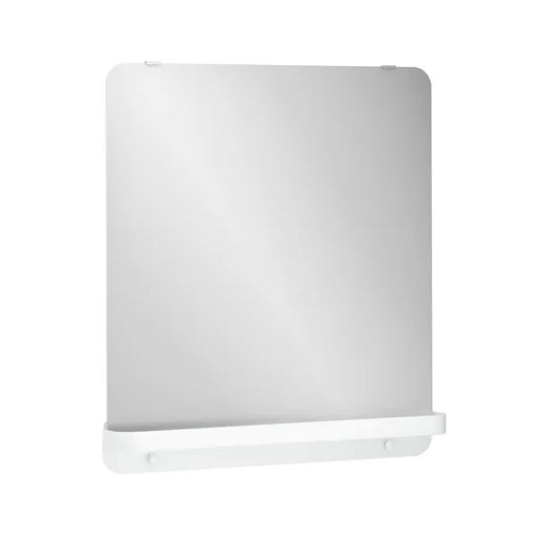 Easy Mirror With Metal Shelf White Mat W70cmxD9cmxH79cm