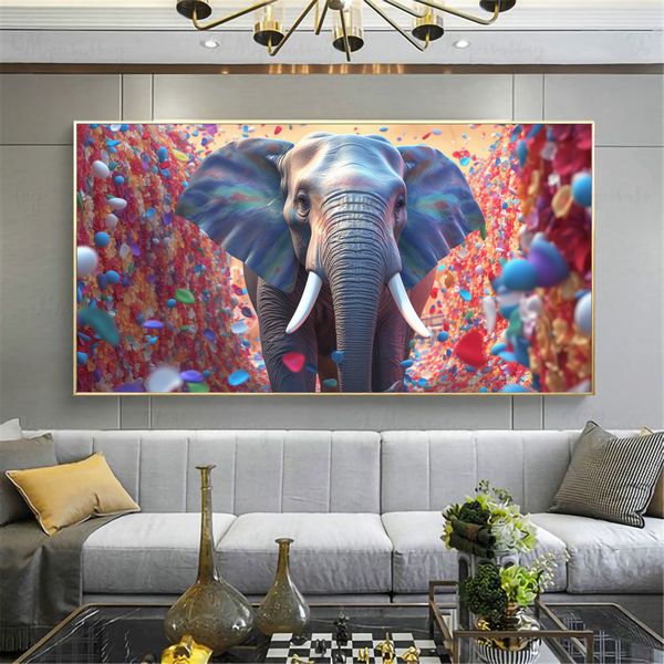 Canvas Wall Decor - Elephant Carnival - 0595