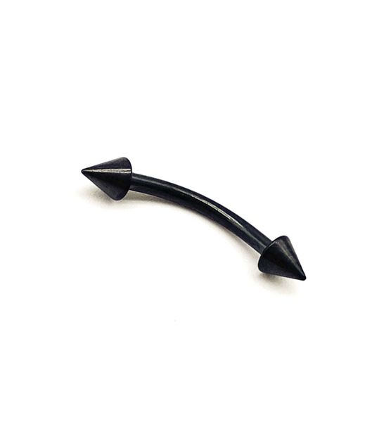 Fabulae Black Cone Eyebrow Ring - Lester