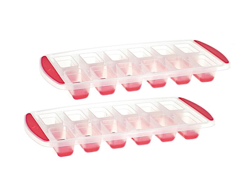 Elegant Silicone Pop Out Rect-angle Ice Cubes Trays - 2 Pieces
