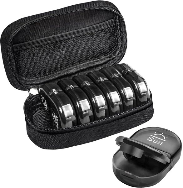 7 Day 2 Times Pill Organizer with PM and AM Compartments