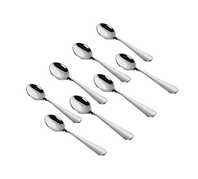 Mini Stainless Steel Table Spoons - Silver - 8 Piece