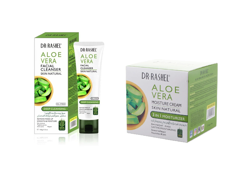 JDA Aloe Vera Facial Cleanser And Moisturizer Cream Set
