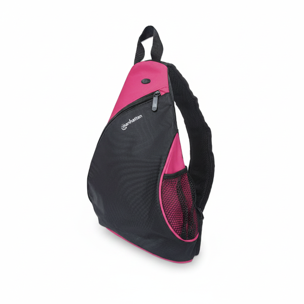 Manhattan 12 Inch Black and Pink Stylish Backpack