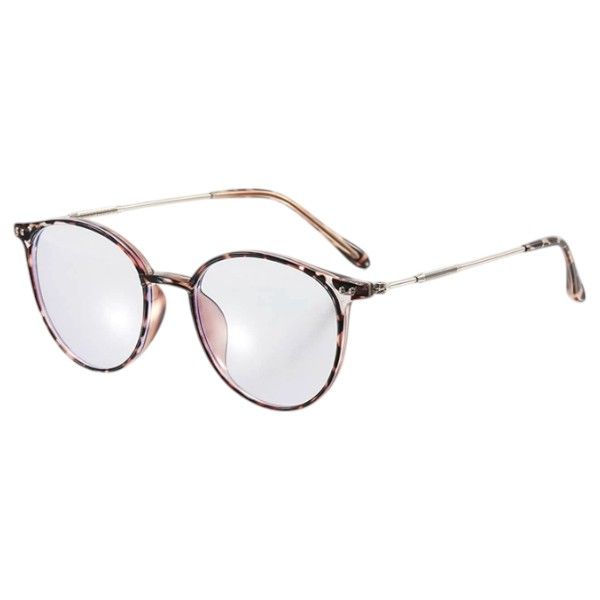 Round Transparent Glasses With Color-Changing Lens - Brown