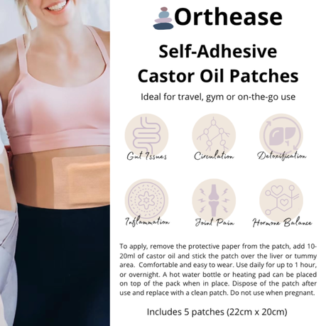 Castor Oil Pack Patch, Single Use, Self Adhesive, Disposable, No 