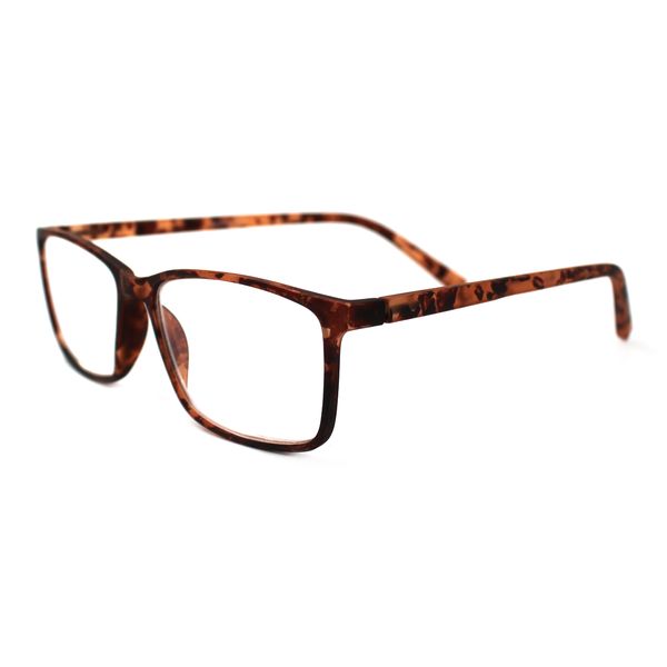 X-Tra Vision Square Reading Glasses - Harry - Brown - +3.00
