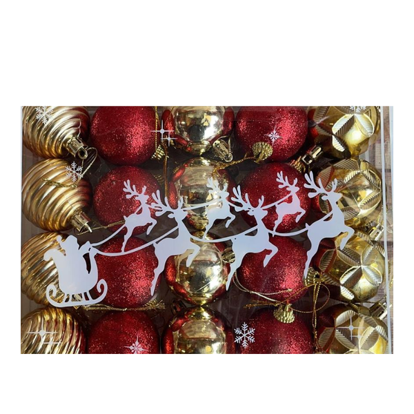 20pcs Christmas baubles for Christmas tree decorations-Red &amp; Gold