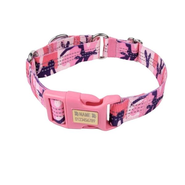 Dog Collar - Pink Retro Print