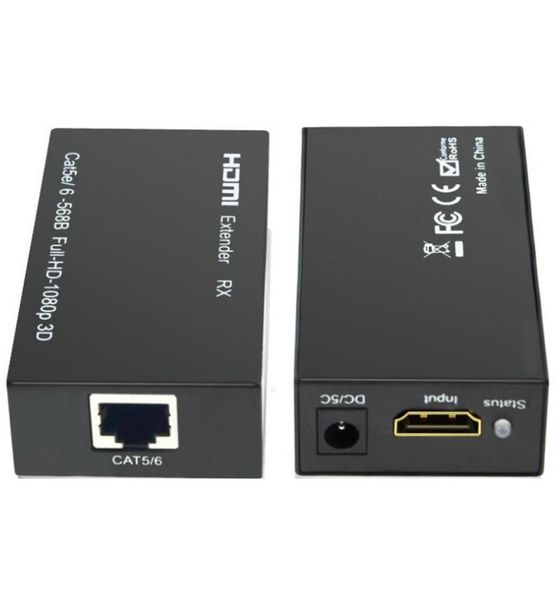 PTech HDMI Extender 60 Meters CAT5 CAT6 up to 4K@30Hz and Full HD 1080p