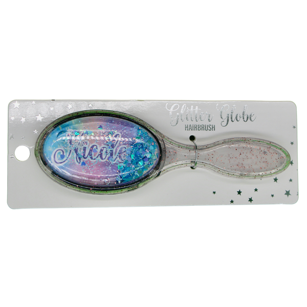 Glitter Globe Name Hairbrush - Nicole