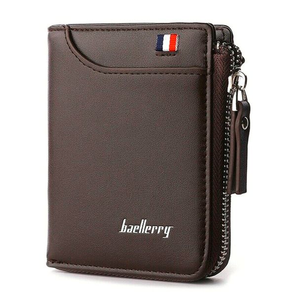 Baellerry Zipper Bifold Wallet with Gift Box