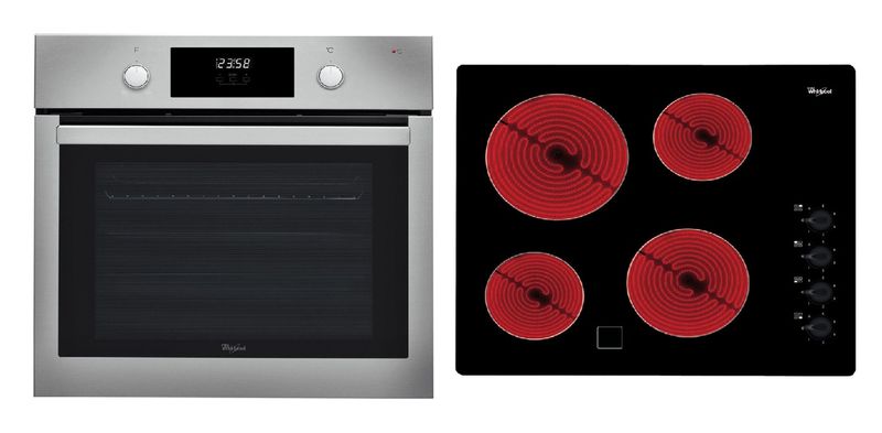 Whirlpool Built in Electric Oven Plus 60cm Ceramic Hob Combo
