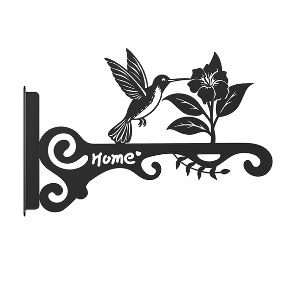 Metal Plant Hooks - Decorative Wall Hangers with Bird Design for Indoor &amp; O