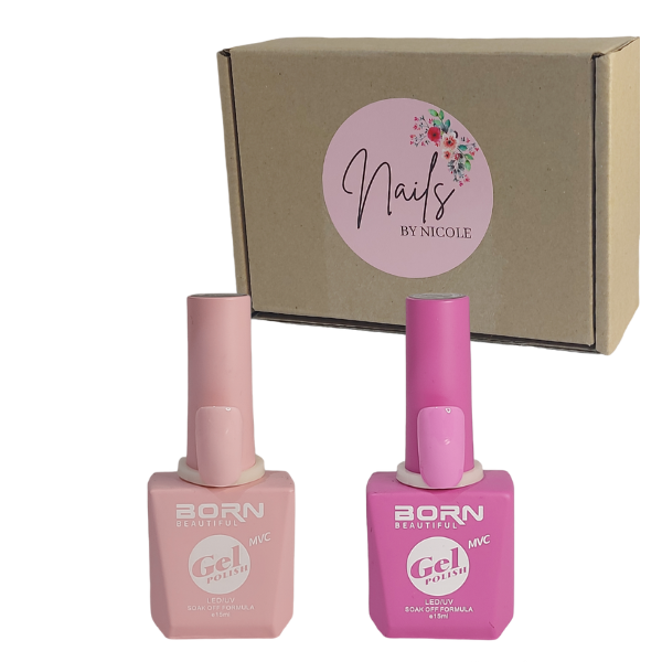 BB UV/LED Gel Nail Polish - Pink 012 &amp; 010 - 2 Piece - Nails by Nicole