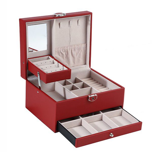 Beauticka PU Leather Jewellery Box Organizer with Drawer