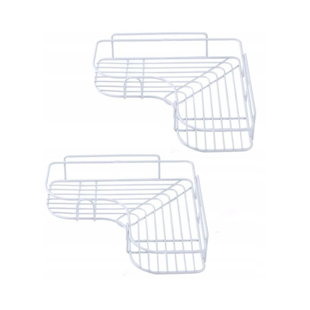 2-Pack Bathroom Corner Shelves - Space-Saving Shower Organizer & Storage