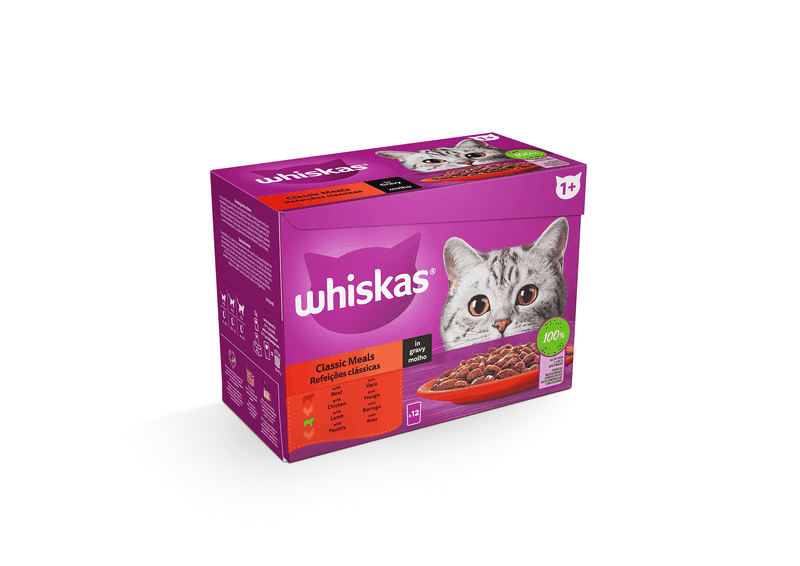 Whiskas Adult Pouch Multi- pack Classic Selection In Gravy (12 X 85g)