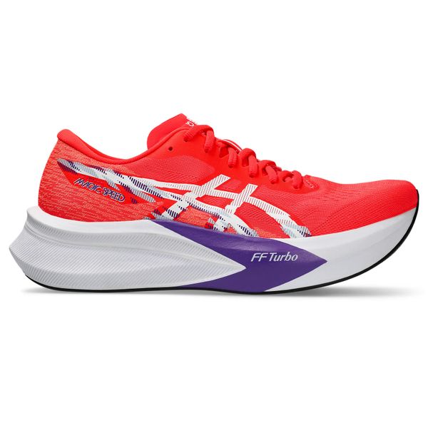 Asics Men's Magic Speed 4 Road Running Shoes - Flash Red/White