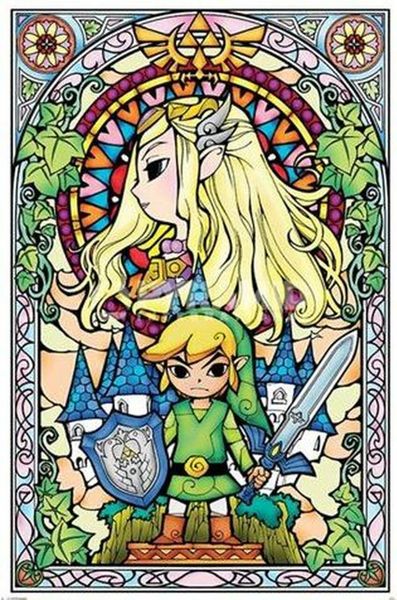 The Legend Of Zelda - Stained Glass Poster