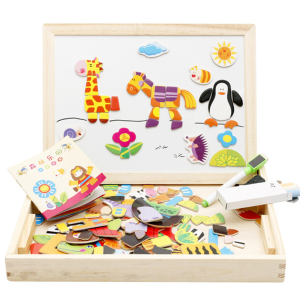 Montessori Animal Forest Drawing Writing Magnetic Board for Kids