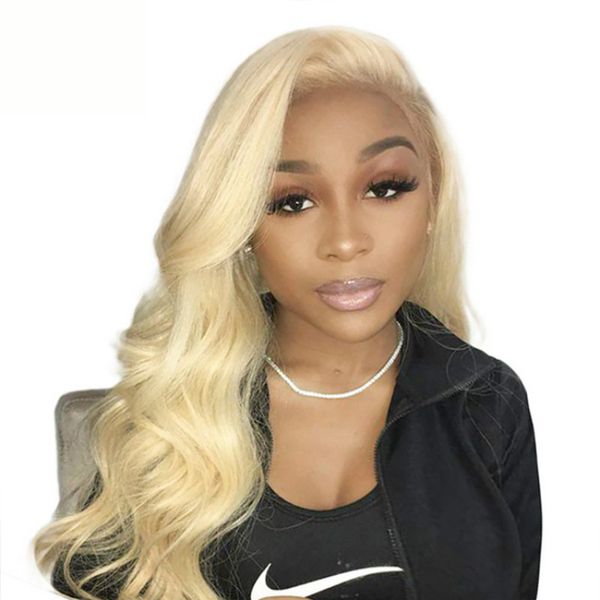 Women's Long Curly Fluffy Golden Big Wave Synthetic Fiber Wig-68cm