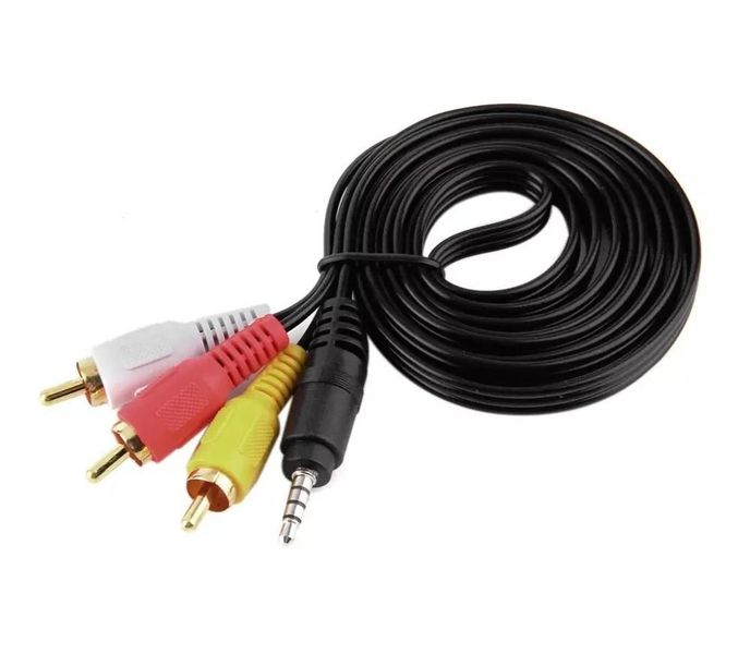 Ellies BPRCA35 Mini 4 pin Jack to 3 RCA Cable 3m