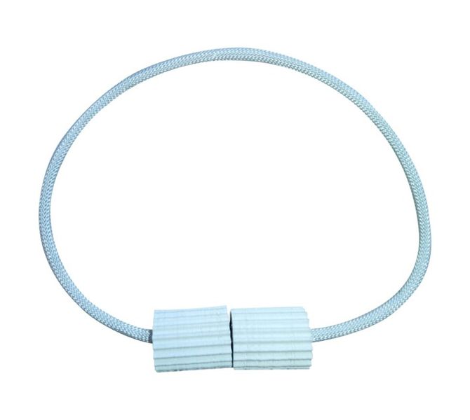 Fabric Magnetic Robe Curtain Tieback White