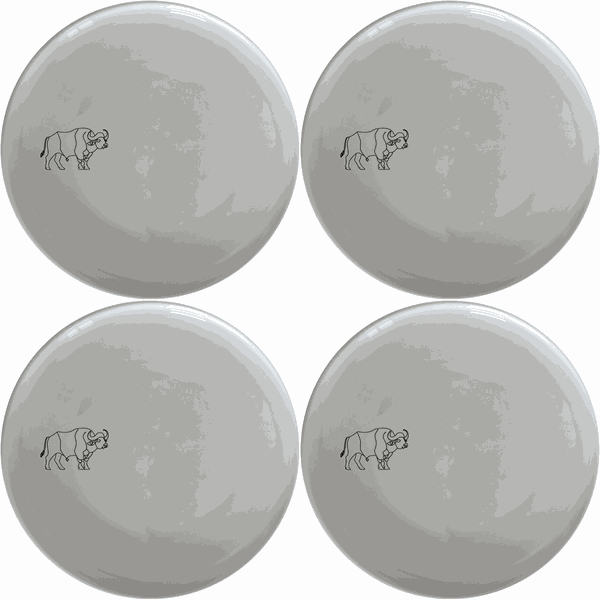 Silhouette African Buffalo Side Plate Set of 4 - Range 2