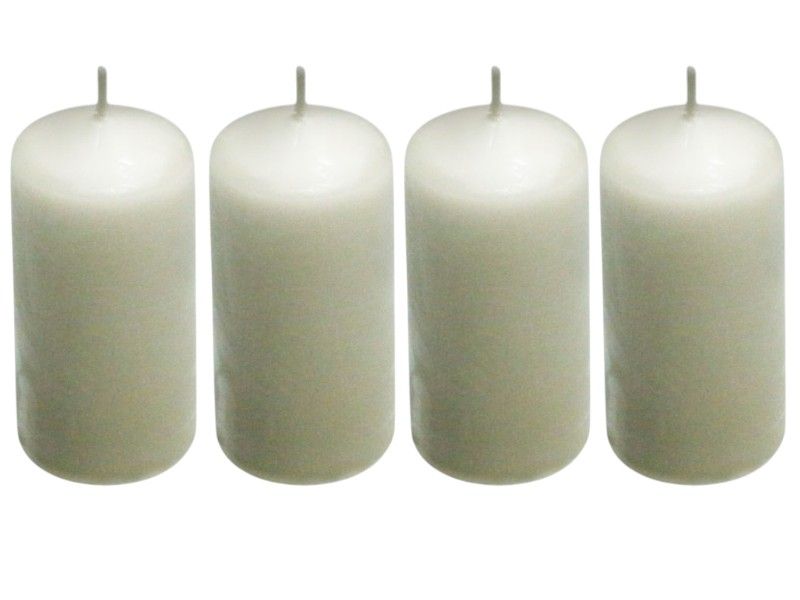 Unscented Candles 10x5cm Burning Time 25 Hours - 4-Piece