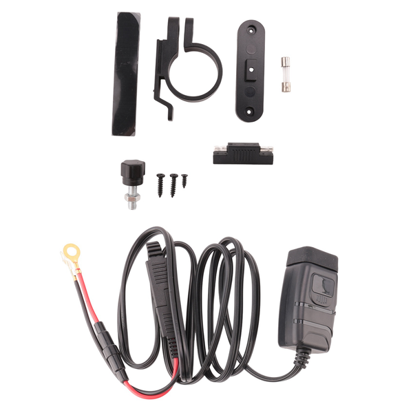 QC3.0 Motorcycle USB+Type-C Charger Blue