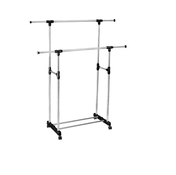 Telescopic Double Pole Clothing Rack