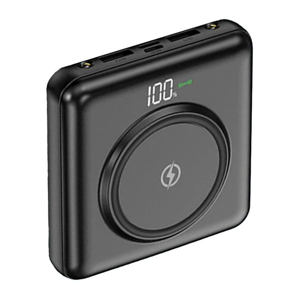 10000mAh Wireless Charging Power Bank with Built-in 4 in 1 cable