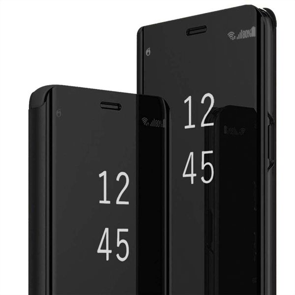 PU Leather and PC Mirror Flip Case for iPhone 11
