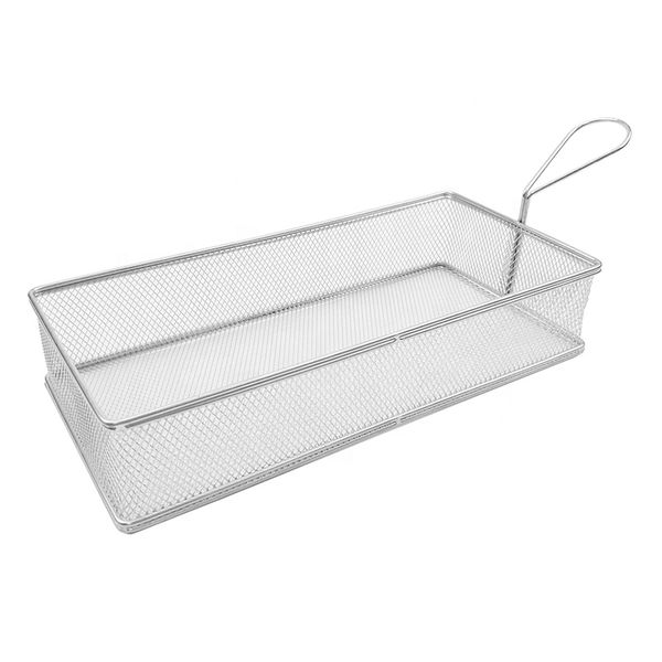 Deep Fryer Wire Mesh Fry Basket Rectangular