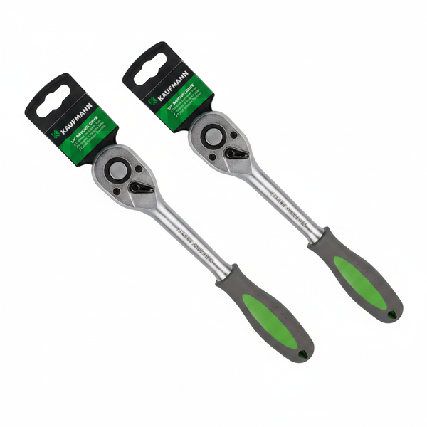 Kaufmann 12mmm Socket Ratchet Driver - Durable Chrome Vanadium - 2 Pack