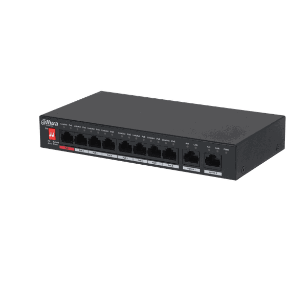 Dahua 10-Port Unmanaged Desktop Switch with 8-Port PoE - PFS3010-8ET-96