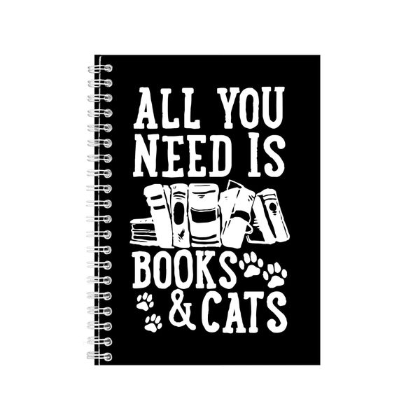 Books And Cats Notebook Pet Gift Idea Writing Book Notepad Pad 23