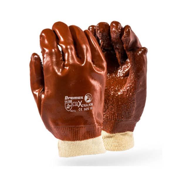 PVC Extra Knit-wrist Glove (Rough)