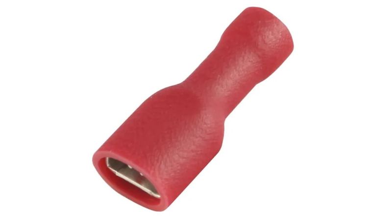 Red Female Terminals - 6.3mm (Pack of 100)