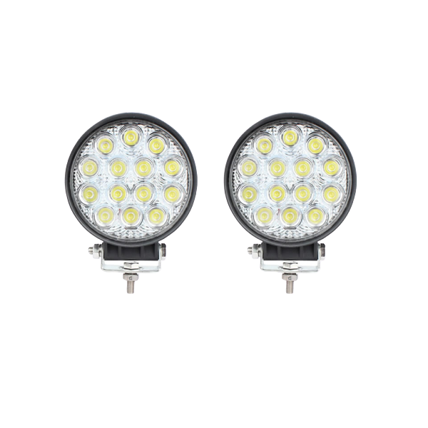 2 Pcs 42W Round LED Work Light For Off-Road ATV UTV 4WD
