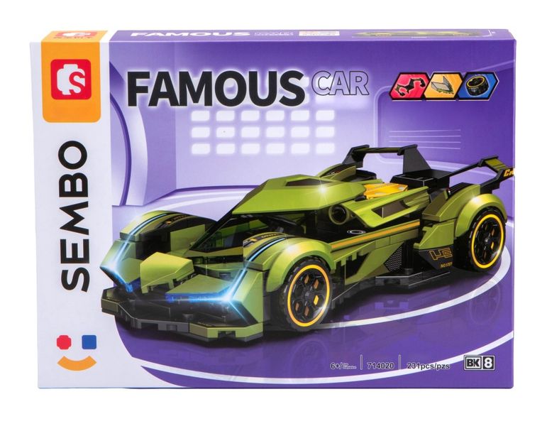 Sembo Famous Cars GT Vision Hypercar (231pcs) - 16cm Long
