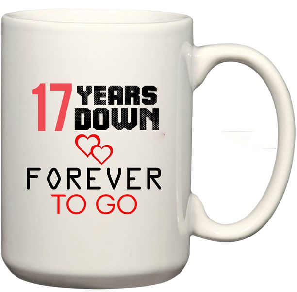 Forever To Go 17th Year Anniversary Printed Coffee Mug