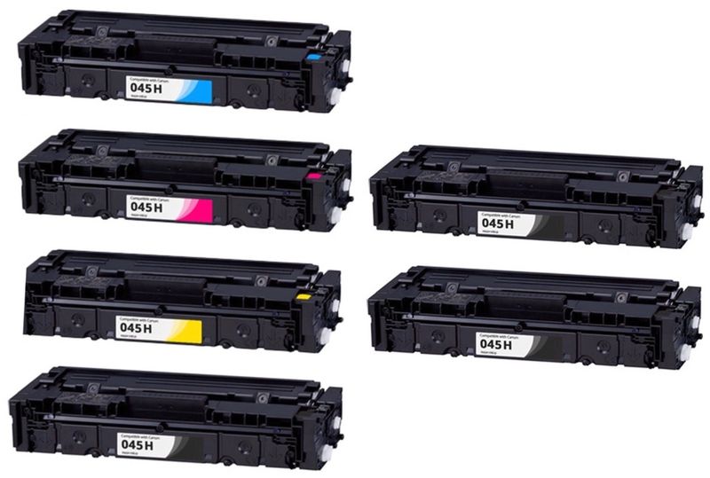 Canon 045H Multipack + 2 x Extra Black Toner Cartridges - Compatible