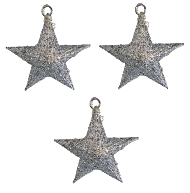 LED Star Design Christmas Tree Decoration - Piece